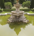 Fountain in the old villa Royalty Free Stock Photo