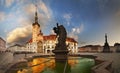 Fountain in Olomouc at Horni namesti square Royalty Free Stock Photo