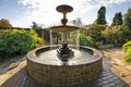 Fountain in ornamental gardens Spetchley park Worcestershire Royalty Free Stock Photo