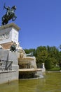 Fountain at the Palacio Real Madrid Royalty Free Stock Photo