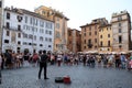 Fountain of the Pantheon in the Piazza della Rotonda in front of the Roman Pantheon, Rome Royalty Free Stock Photo