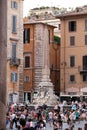 Fountain of the Pantheon in the Piazza della Rotonda in front of the Roman Pantheon, Rome Royalty Free Stock Photo