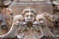 Fountain at Pantheon in Rome, Italy. Closeup, detail Royalty Free Stock Photo