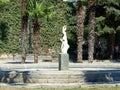 Fountain in the Park of Dulber Palace. Building in Oriental style was built according to the sketches of Grand Duke Peter Romanov