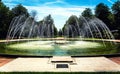 Fountain in the park Royalty Free Stock Photo