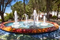 Fountain in the park Mija,Spain Royalty Free Stock Photo