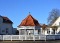 Fountain in Park in the Old Town of Bad Berka, Thuringia Royalty Free Stock Photo