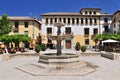 Fountain in the Paseo de los Tristes plaza, at the foot of the Alhambra, Granada Andalucia Spain Royalty Free Stock Photo