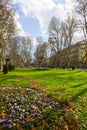 Fountain and pavilion in park Zrinjevac Royalty Free Stock Photo