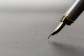 Fountain pen with clipping path on dark background Royalty Free Stock Photo