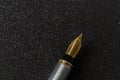 Old Fountain pen with clipping path on black background Royalty Free Stock Photo