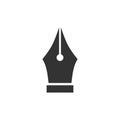 Fountain pen icon, logo, vector illustration isolated on white background Royalty Free Stock Photo