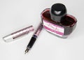 Fountain pen with ink bottle