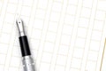 Fountain pen with manuscript paper Royalty Free Stock Photo