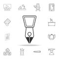 Fountain pen nib icon. Detailed set of education outline icons. Premium quality graphic design. One of the collection icons for we Royalty Free Stock Photo