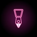 Fountain pen nib neon icon. Simple thin line, outline vector of education icons for ui and ux, website or mobile application Royalty Free Stock Photo