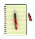 Fountain pen with notebook Royalty Free Stock Photo