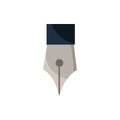 Fountain pen office work business equipment icon