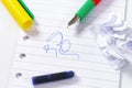 Fountain pen on paper Royalty Free Stock Photo