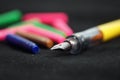 Fountain pen with refill cartridges Royalty Free Stock Photo