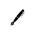 Fountain pen solid icon, education and school Royalty Free Stock Photo