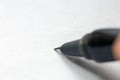 fountain pen writes on paper Royalty Free Stock Photo