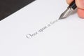 Fountain pen writing the words Royalty Free Stock Photo