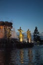 The Fountain of People's Friendship on VVC (VDNH) exchibition cente. Moscow Royalty Free Stock Photo