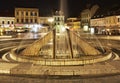 Fountain on Piata Sfatului in Brasov. Romania