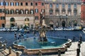 Fountain in Piazza Barberini in Rome, Italy