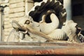 The fountain in the piazza Colonna Rome, Italy Royalty Free Stock Photo