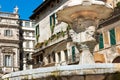 Fountain in Piazza delle Erbe - Verona Italy Royalty Free Stock Photo