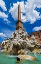 Fountain in Piazza Navona - Rome Italy Royalty Free Stock Photo