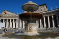 The fountain at Piazza San Pietro, aka Saint Peter Square, Vatican, Rome Royalty Free Stock Photo