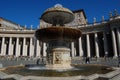 The fountain at Piazza San Pietro, aka Saint Peter Square, Vatican, Rome Royalty Free Stock Photo