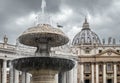 Fountain in Piazza San Pietro Royalty Free Stock Photo