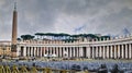 Fountain in Piazza San Pietro Royalty Free Stock Photo