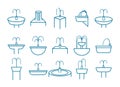 Fountain pictograms set