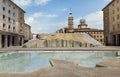 Fountain on Pilar Square in Zaragoza