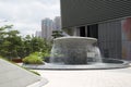 Fountain on Pingan financial center Shenzhen Royalty Free Stock Photo