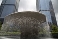 Fountain and group skyscrapers in city Shenzhen Royalty Free Stock Photo