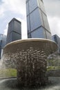 Fountain and group skyscrapers in Shenzhen Royalty Free Stock Photo