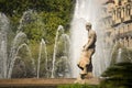 Fountain in Placa Catalunya - Barcelona Royalty Free Stock Photo