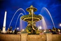 Fountain in Place de la Concorde Royalty Free Stock Photo