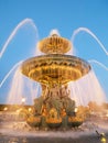 Fountain at the Place de la Concorde Paris Royalty Free Stock Photo