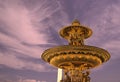 Fountain at the Place de la Concorde in Paris by night, France Royalty Free Stock Photo