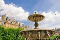 Fountain on Place des Vosges Royalty Free Stock Photo