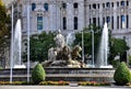 Fountain on Plaza Cibeles in Madrid, Spain Royalty Free Stock Photo