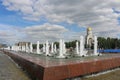 Fountain on Poklonnaya hill in Moscow