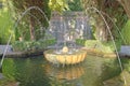 Fountain and pool in the Generalife, Granada Royalty Free Stock Photo